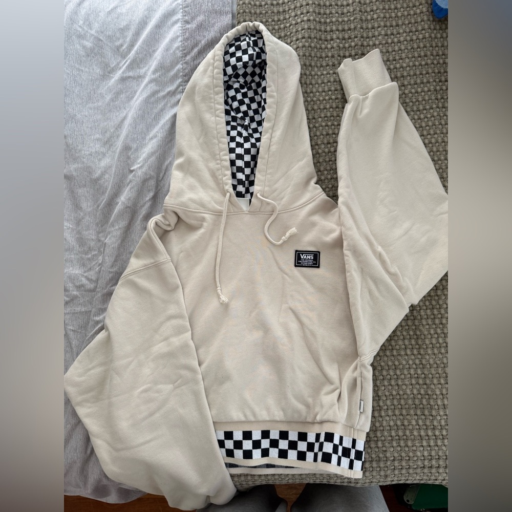 Vans Beige Checkered Hoodie